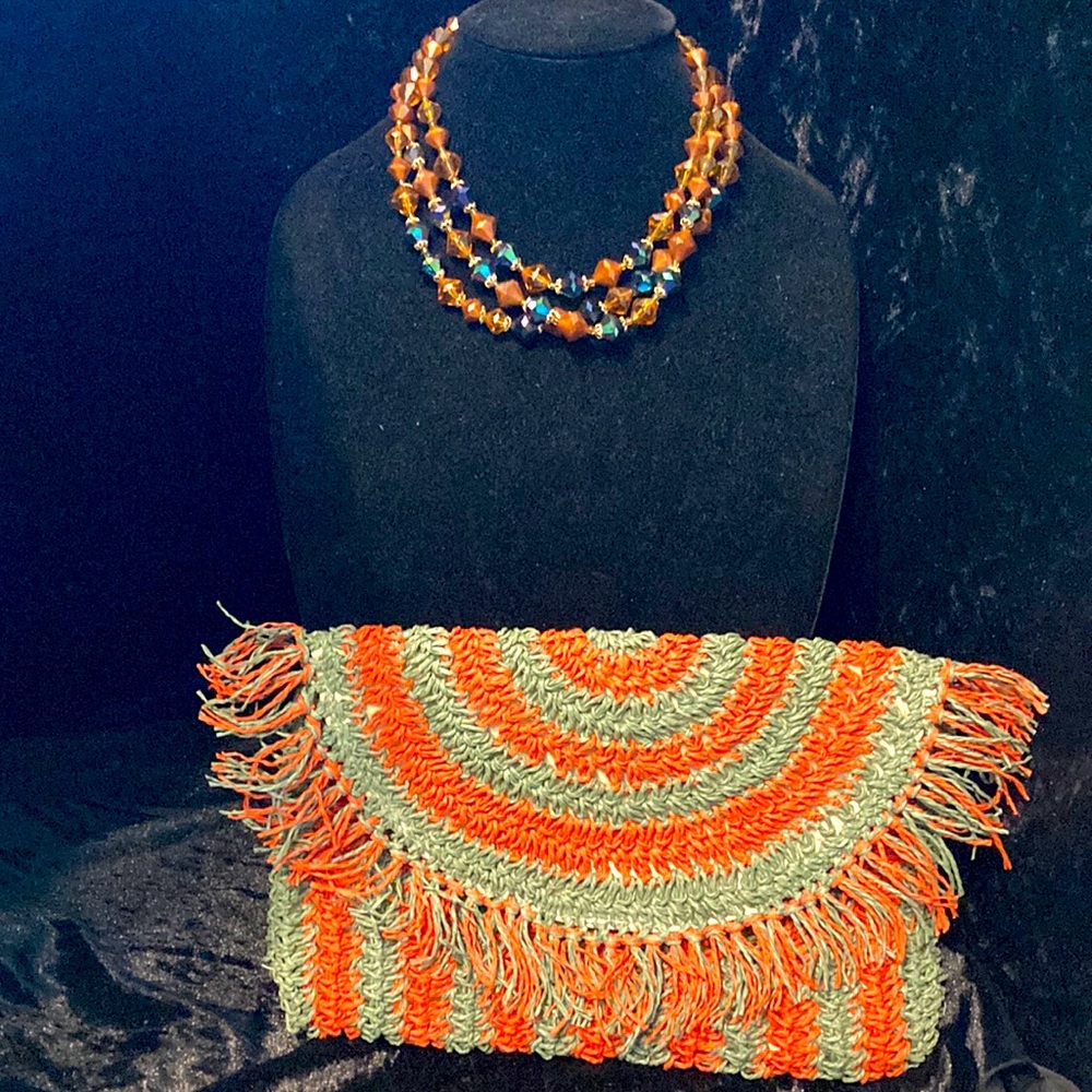 Universal Threads Purse & Vintage marked Germany Necklace